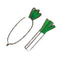 Icon of two vegetables